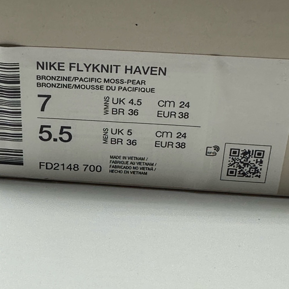 Women’s Nike Size  7 Flyknit Haven FD2148 700 Slipon Sneaker Trainer Sports New - Picture 14 of 14